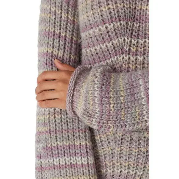 Nicholas Maliya Purple Marled Alpaca Wool Blend Sweater - Picture 3 of 6